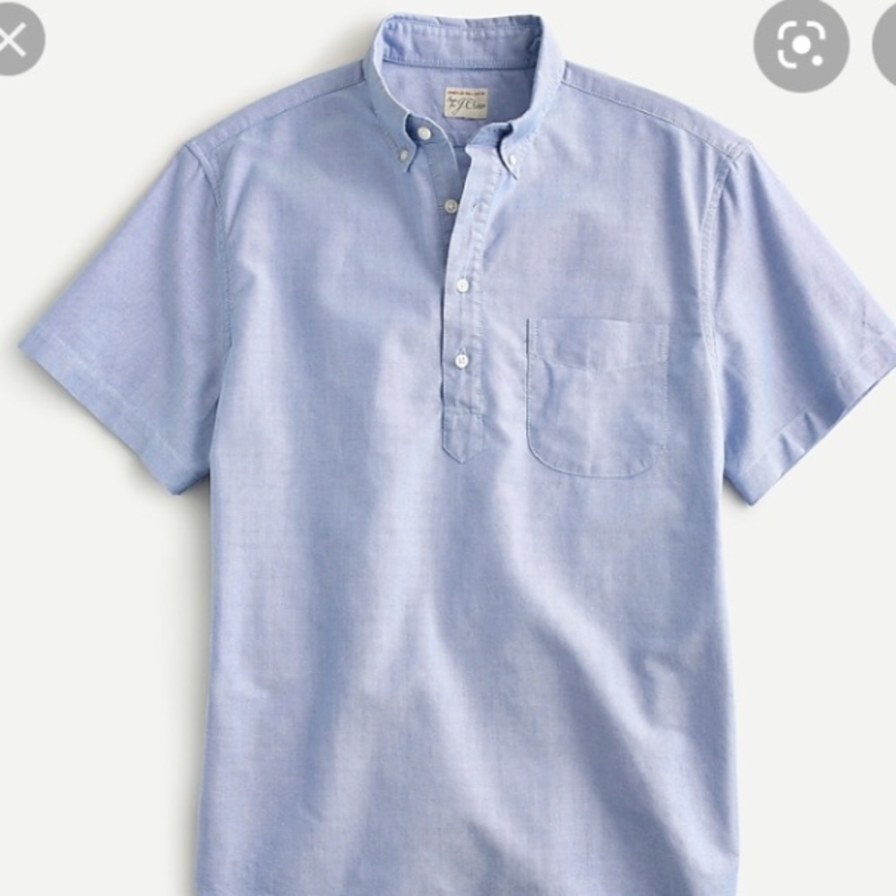 J.Crew Short Sleeve Cotton Oxford Popover